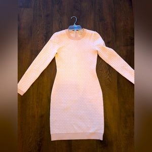 Michael Kors Blush and Cream Sweater Dress